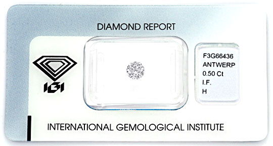 Foto 1 - Diamant 0,50ct Brillant IGI Lupenrein Wesselton, D5840