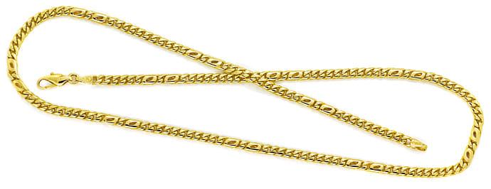 Foto 1 - Goldkette Figaro Pfauenauge in 56cm massiv 14K Gelbgold, K3129