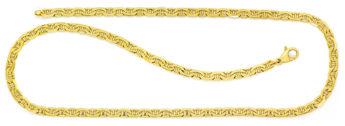 Foto 1 - Stegpanzer Halskette 51cm Länge massiv Gelbgold, K3307