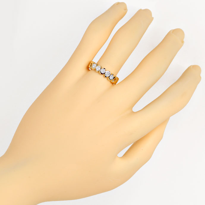 Foto 4 - Diamantring Brillant Halbmemory Ring 0,45ct in Gelbgold, R7867