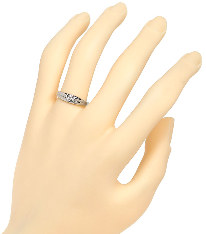 Foto 4 - Glänzender Diamant-Ring mit 2 Diamanten in 950er Platin, R8500